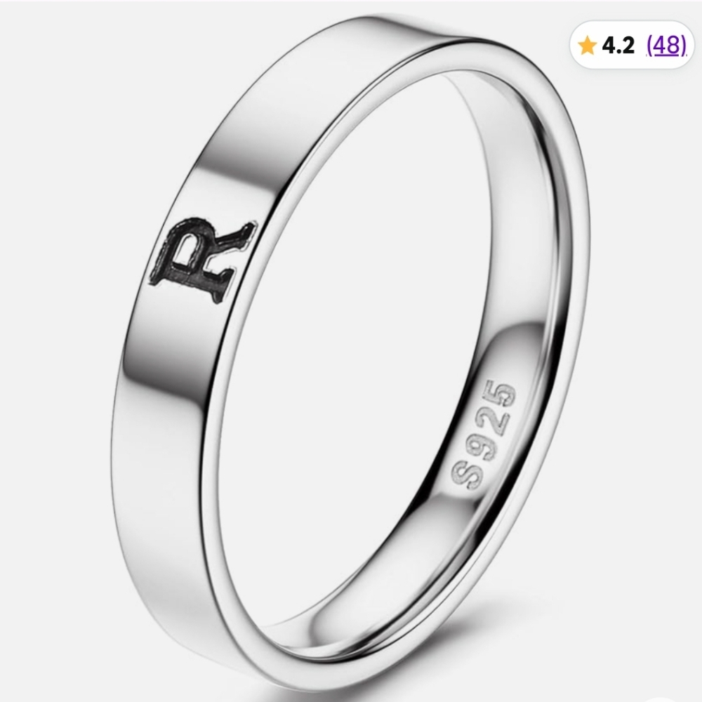 🆕️ Silver Initial Ring Letters R I P